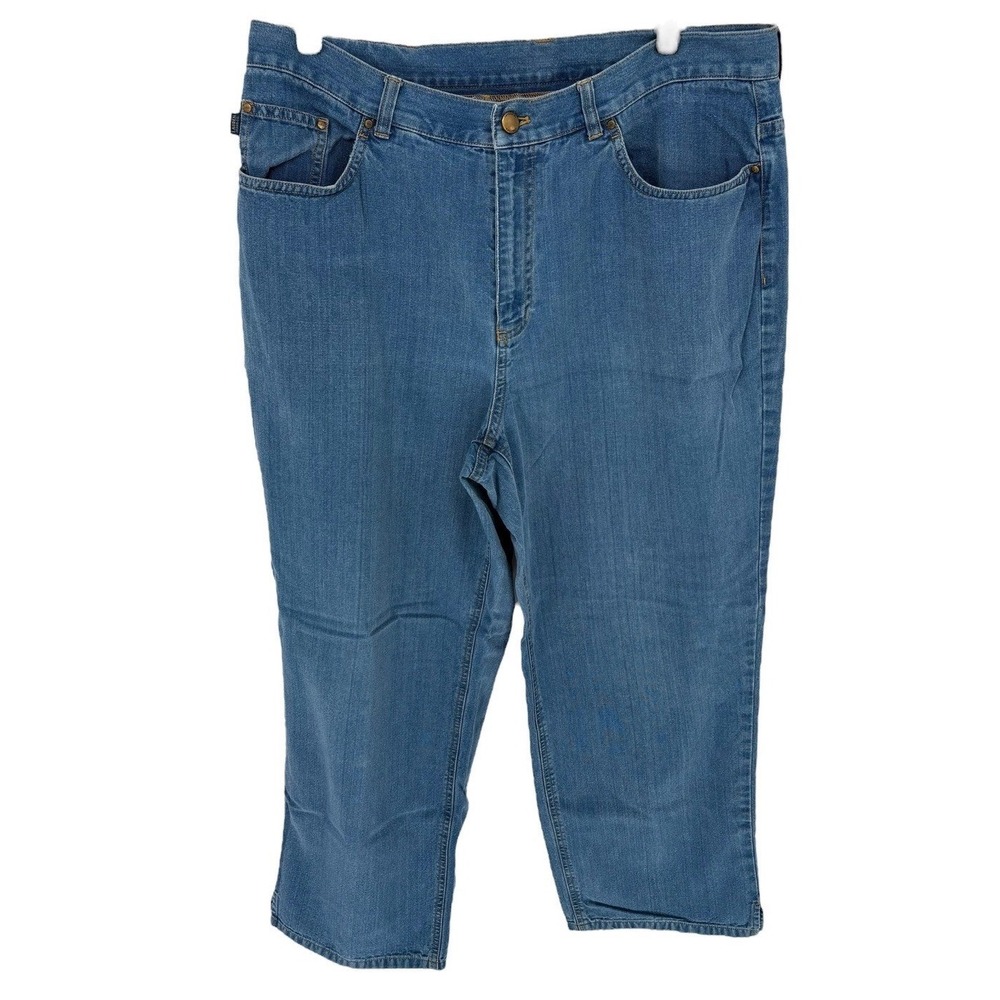 Lauren Jeans Co Ralph Lauren Women's Blue Denim Capri Jeans 14W
